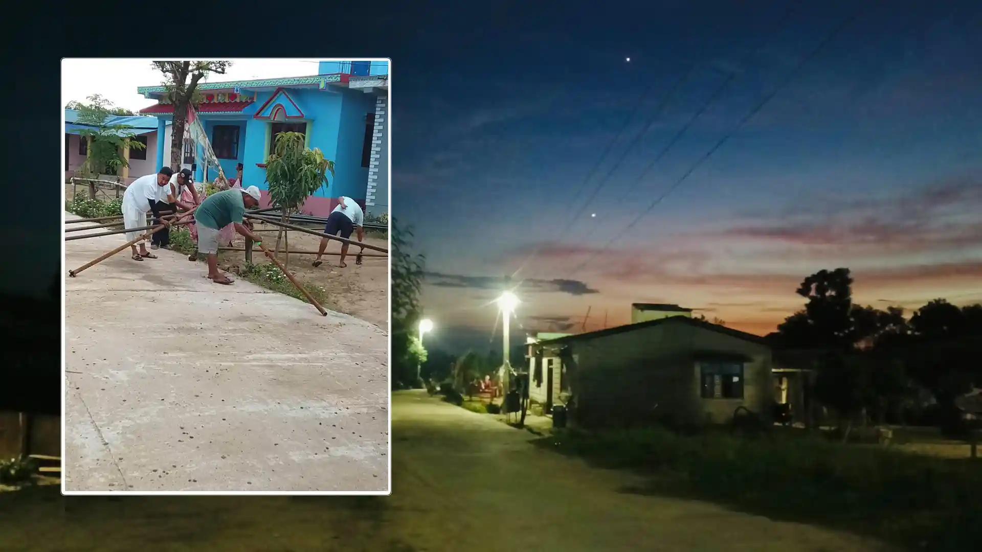 गाउँ र विदेशमा रहेका युवाको सहकार्यमा ठोरी–५ आठघरेमा सडक बत्ती जडान!